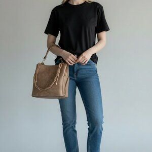 Calin Collection Braided Handle Crossbody/Handbag